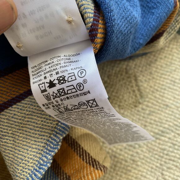 LVC Short Horn Flannel Shirt Levi's Vintage Clothing Blue Plaid Small Cotton - Picture 5 of 8